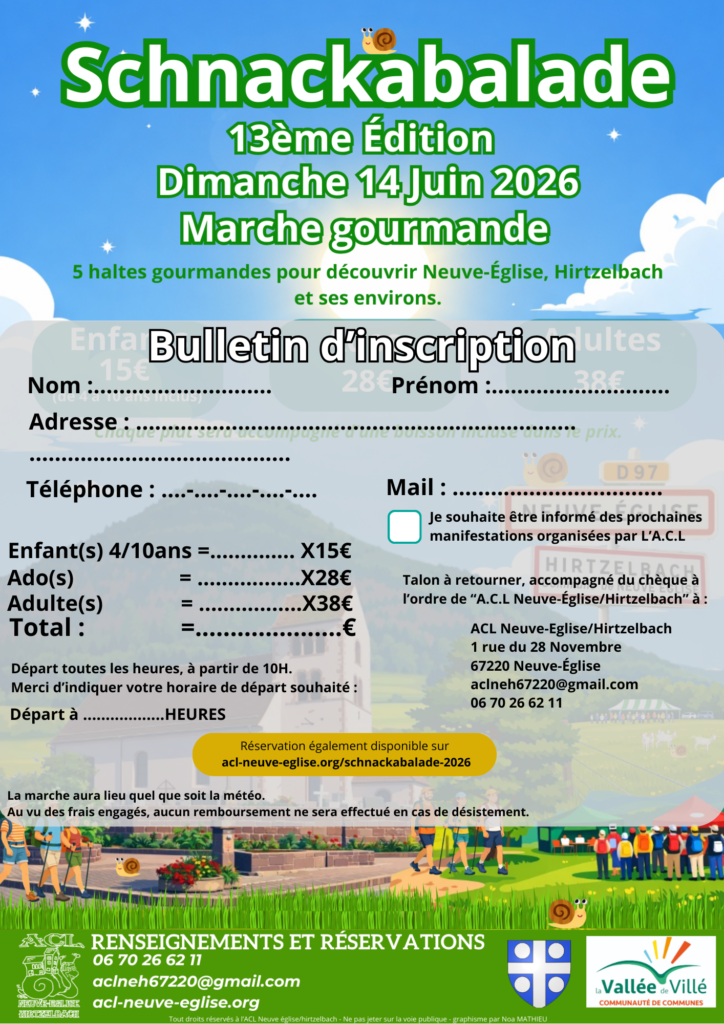 Bulletin inscription SCHNACKABALADE 2026